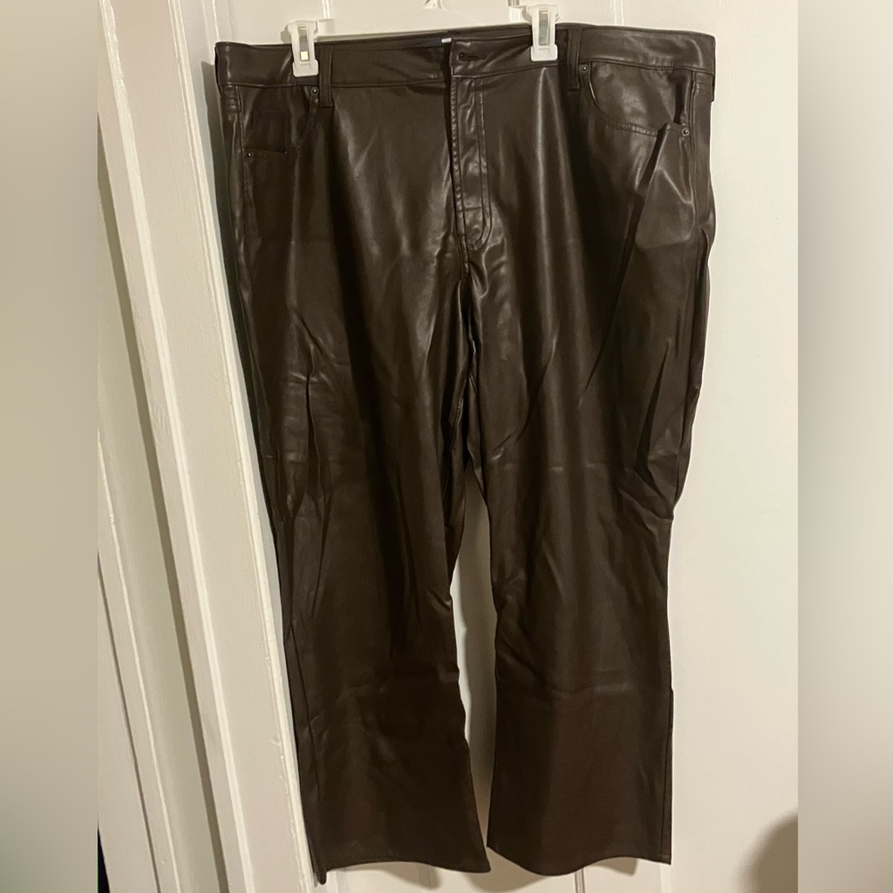 Old Navy brown faux leather pants